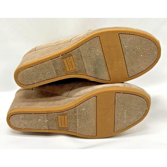 TOMS Kala Wedge Desert Ankle Boots Booties - Taupe/Brown Suede - Women's Sz 7.5 - Picture 5 of 9